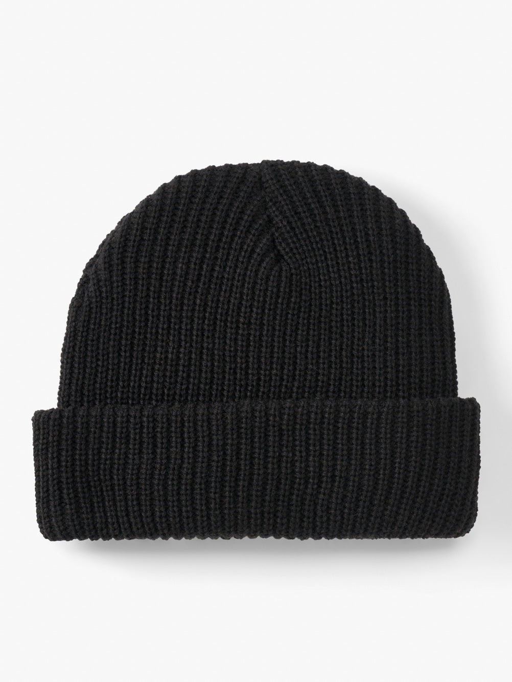 Kids Small Stuff Black Turn Up Ribbed Beanie 2 sizes
