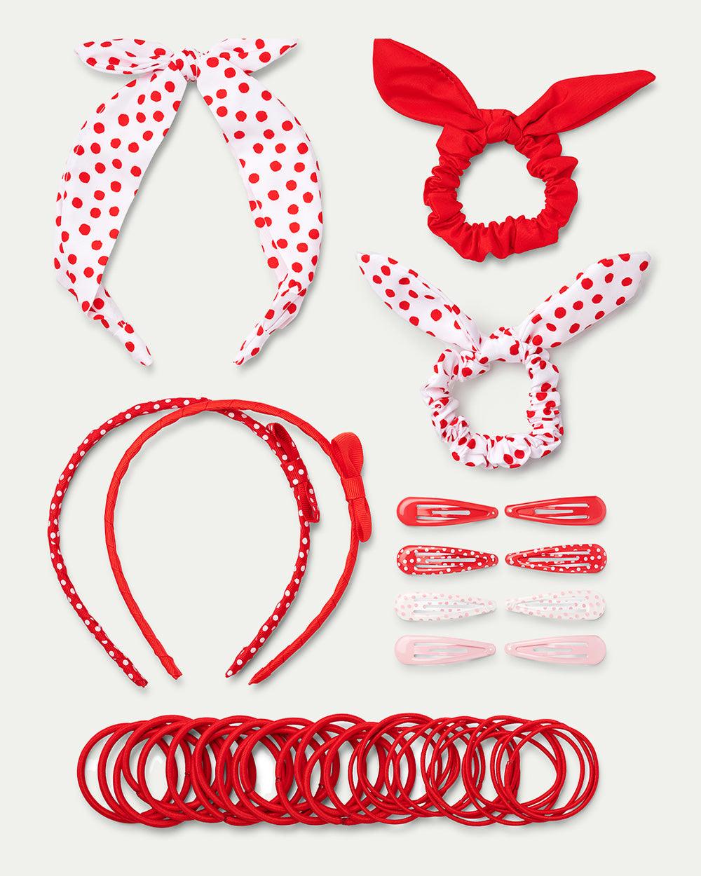 Bow Hair Accessories Red, Elastic Hair Big Bow Tie