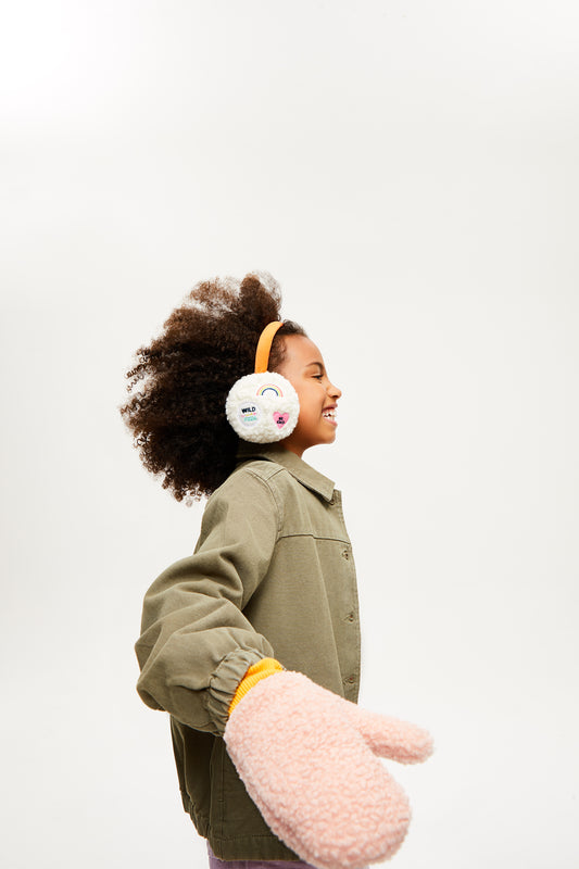 Pink Girls Borg Mittens