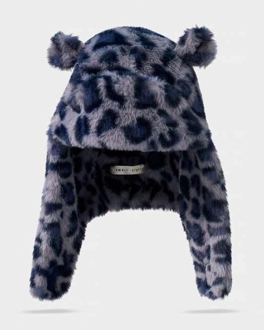 Faux Fur Leopard Deerstalker Hat - Small Stuff Accessories