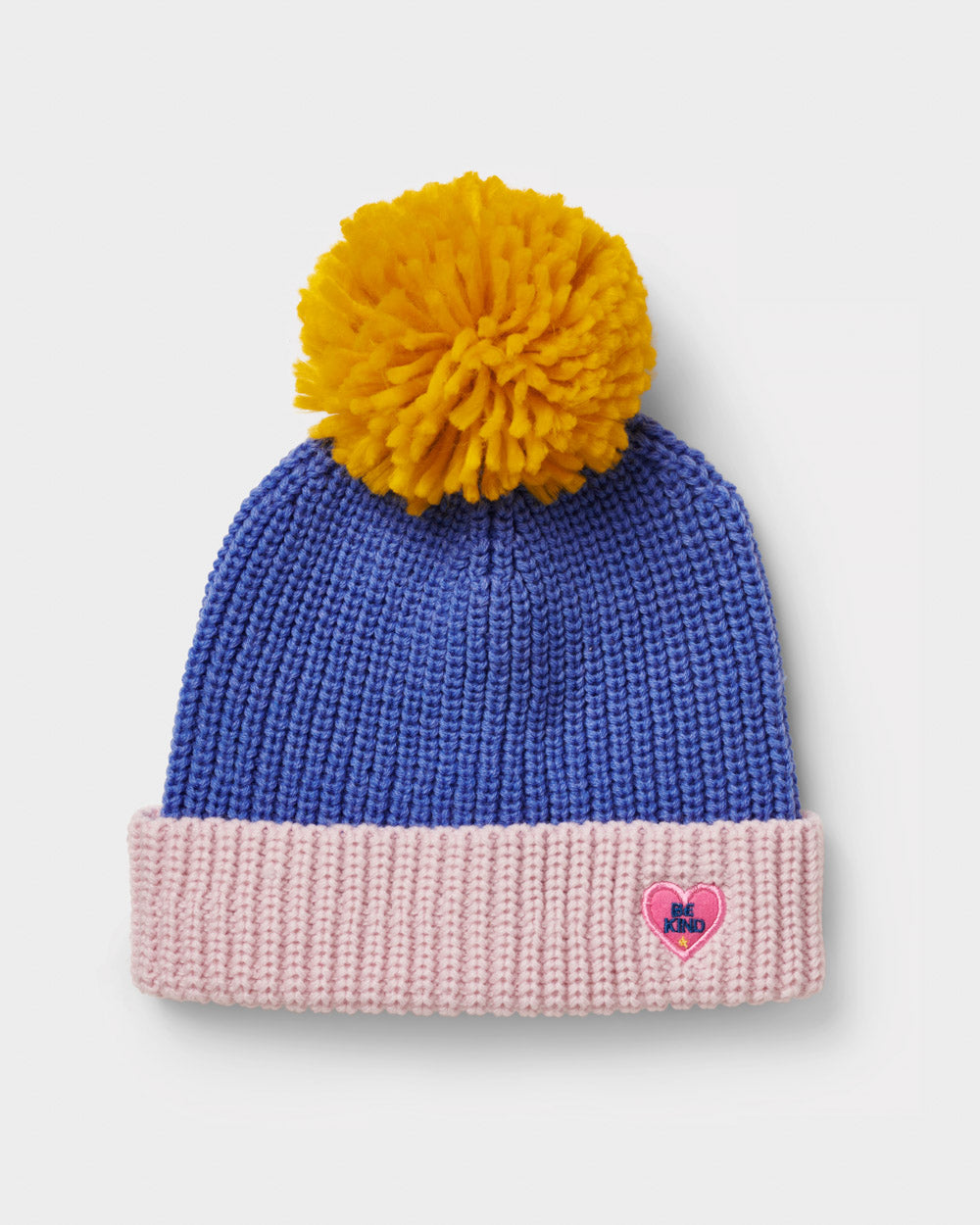 Ribbed Knit Yellow Pom Beanie - Small Stuff Accessories
