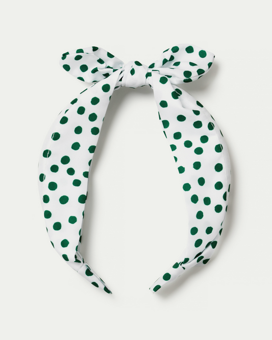 Spot Bow Headband - Green - Small Stuff Accessories