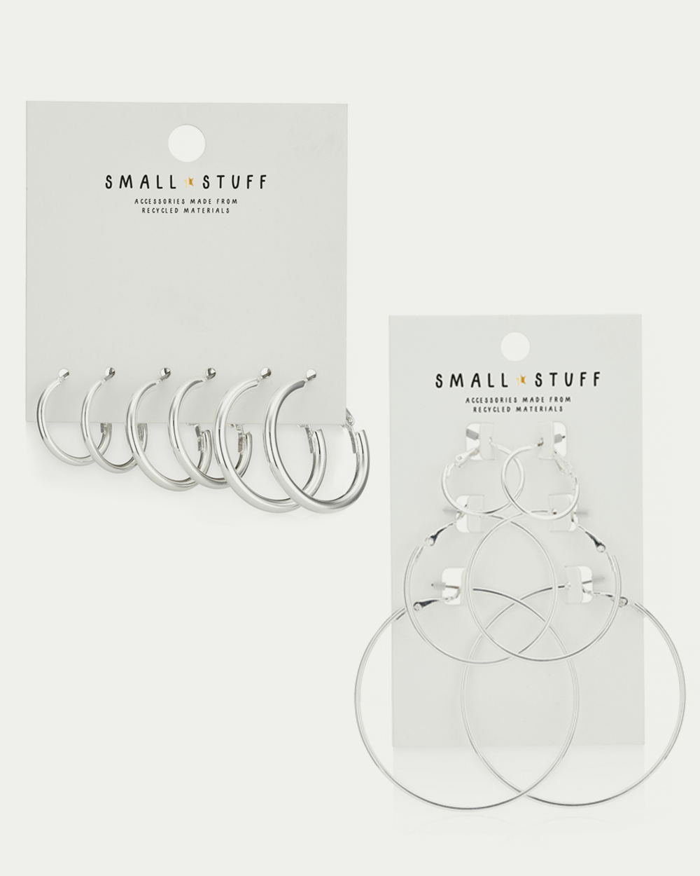 Silver Hoop Earrings 6 Pack - Small Stuff Accessories