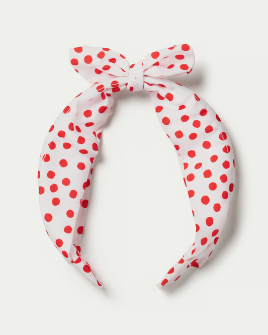 Spot Bow Headband - Red - Small Stuff Accessories