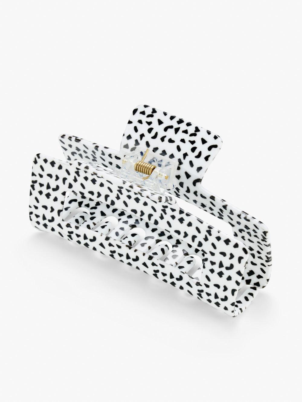Small Stuff Accessories - Printed large square bulldog clip in white