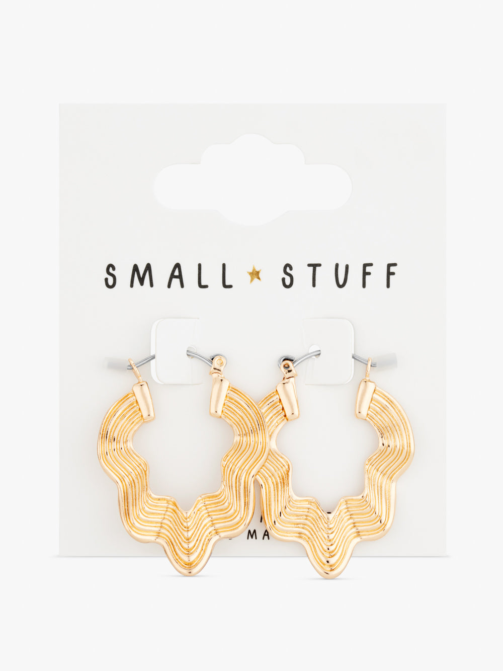 Small Stuff Accessories - Gold wiggle earrings